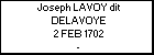 Joseph LAVOY dit DELAVOYE